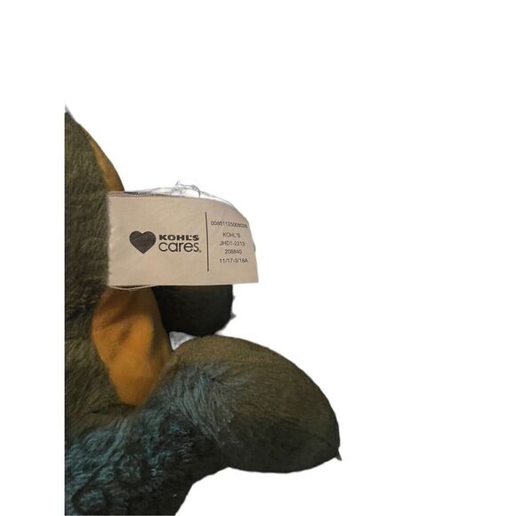 Kohl's Cares Kids Green Triceratops Dinosaur 12 Inches Tall Stuffed Plush Animal - Picture 8 of 10